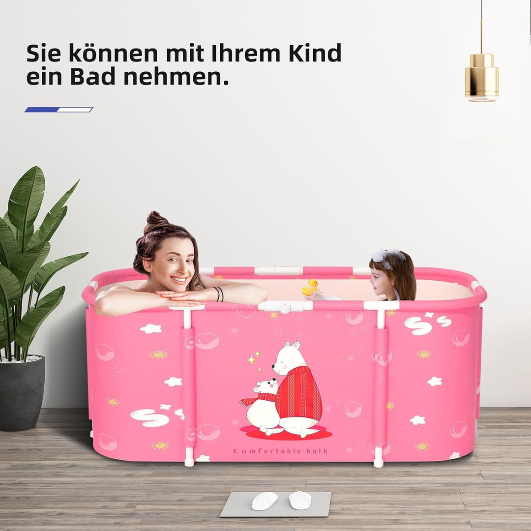 Sinbide Faltbare Badewanne, installieren und tragbare abnehmbare Badewanne, Geeignet für Erwachsene
