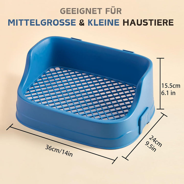 Kaninchen Toilette, Mittelgross Kleintier Katzentoilette für Käfige Abnehmbar Ecktoilette Töpfchentr