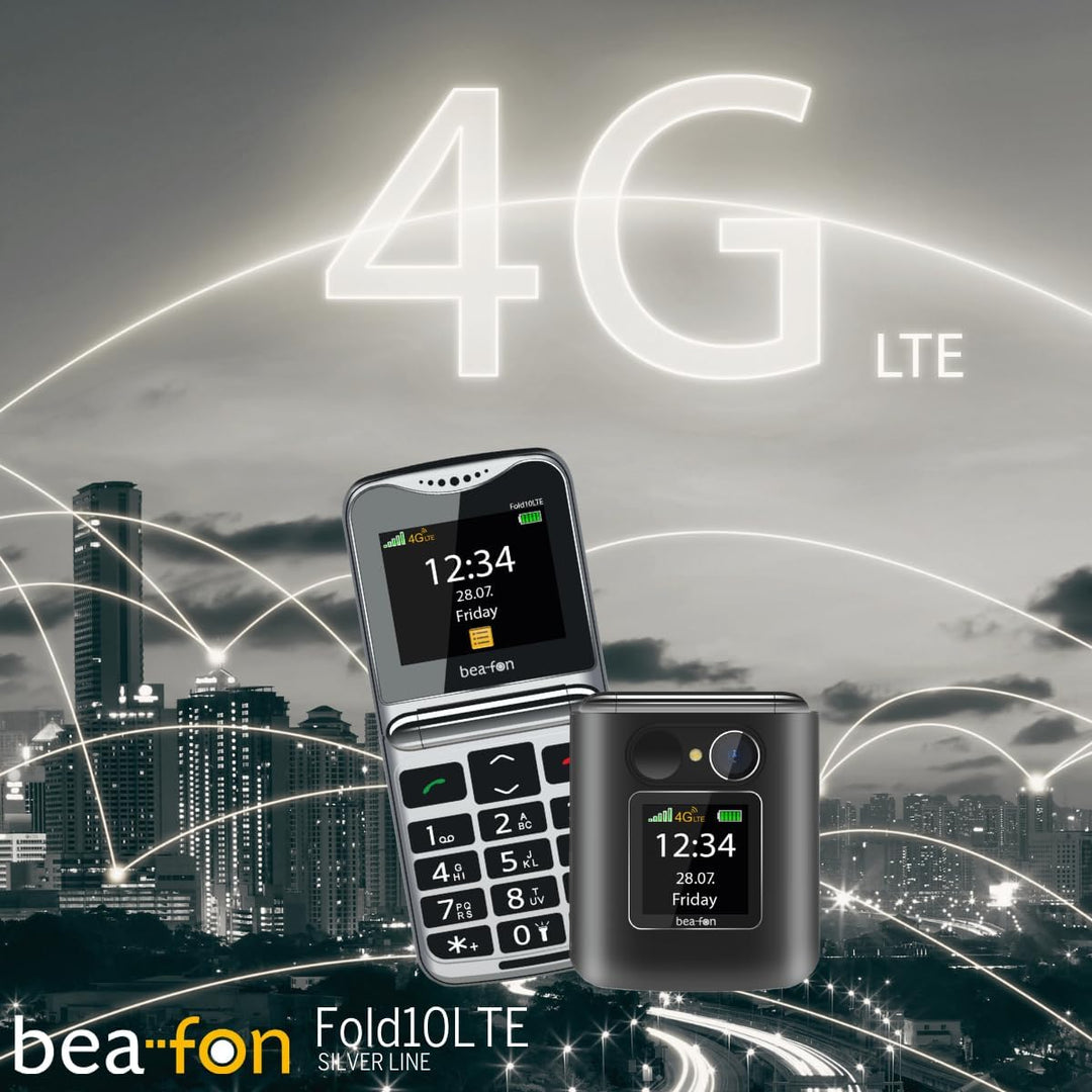 Beafon, Fold10 LTE, Klapphandy, SOS Notruftaste, XL Farbinnendisplay2,2 (5,58cm), XL Farbaussendispa
