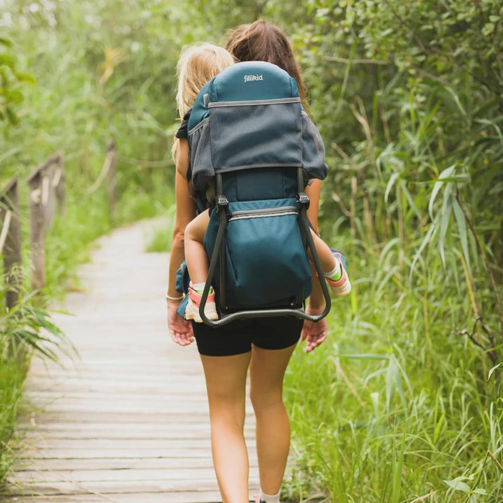 Fillikid Rückentrage Explorer Elite Exklusiv | Kindertrage für Wandern & Reise | Babytragerucksack m