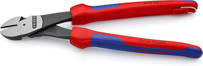 Knipex Kraft-Seitenschneider schwarz atramentiert, mit Mehrkomponenten-Hüllen, mit Befestigungsöse z