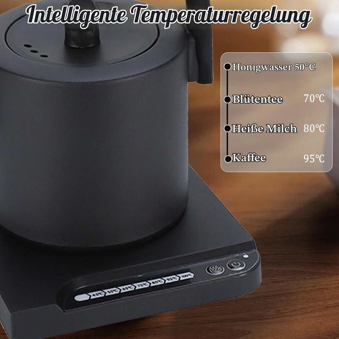Schwanenhals Wasserkocher, Edelstahl Temperaturregelung, Gooseneck Kettle für Coffee Tea Brewing, 10