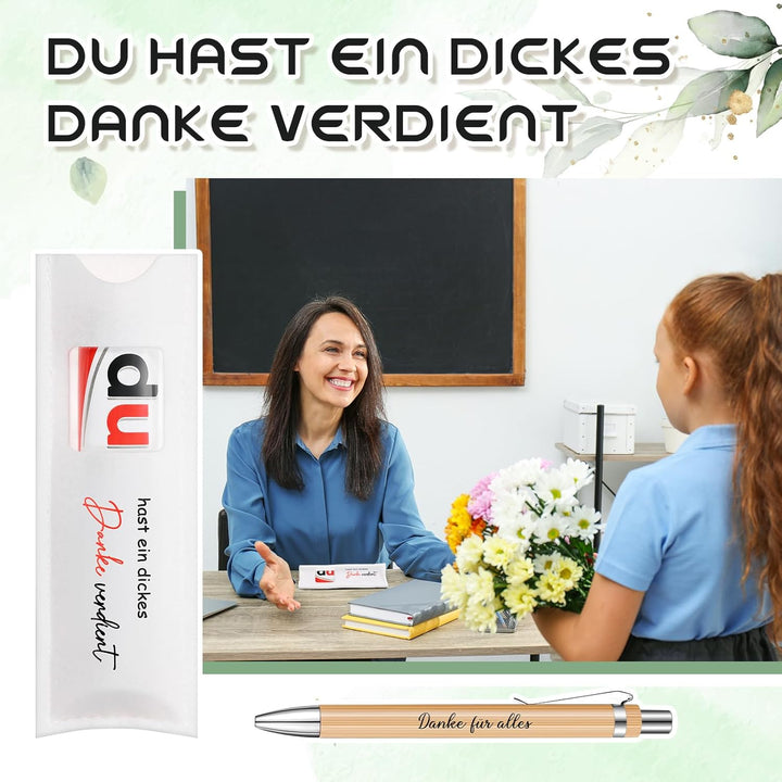 Clabby 12 Sets Danke Geschenk für Kollegen du Hast Ein Dickes Danke Verdient Kompatibel mit Duplo Sc