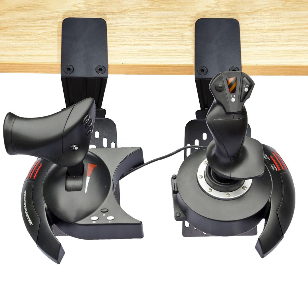 WELLMETE 2 Set Hotas Flight Sim Desk Mount for PC Game Flight Joystick Compatible with Turtle Beach