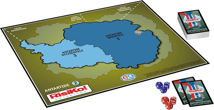 EDITRICE GIOCHI, Risiko! Antarktis, Strategiespiel, 2 Spiele in Box in 1 für Herausforderungen zwisc
