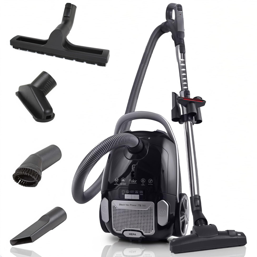Black Vac Power | TS 790 Boden-Staubsauger mit Beutel I Leiser Staubsauger mit Hochleistungsmotor I