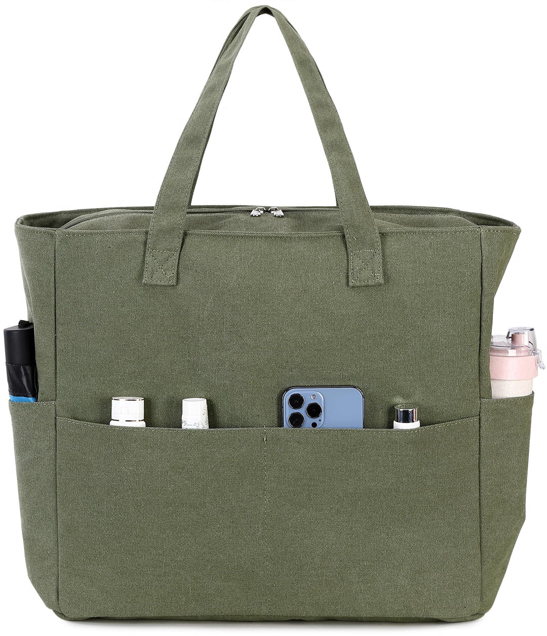 LEDAOU Grosse Strandtasche mit reissverschluss Damen Wasserdicht Umhängetasche Tragetasche shopper s