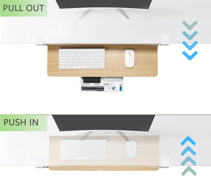 ETHU Tastaturablage unter dem Schreibtisch KBT68 (Eiche), Eiche