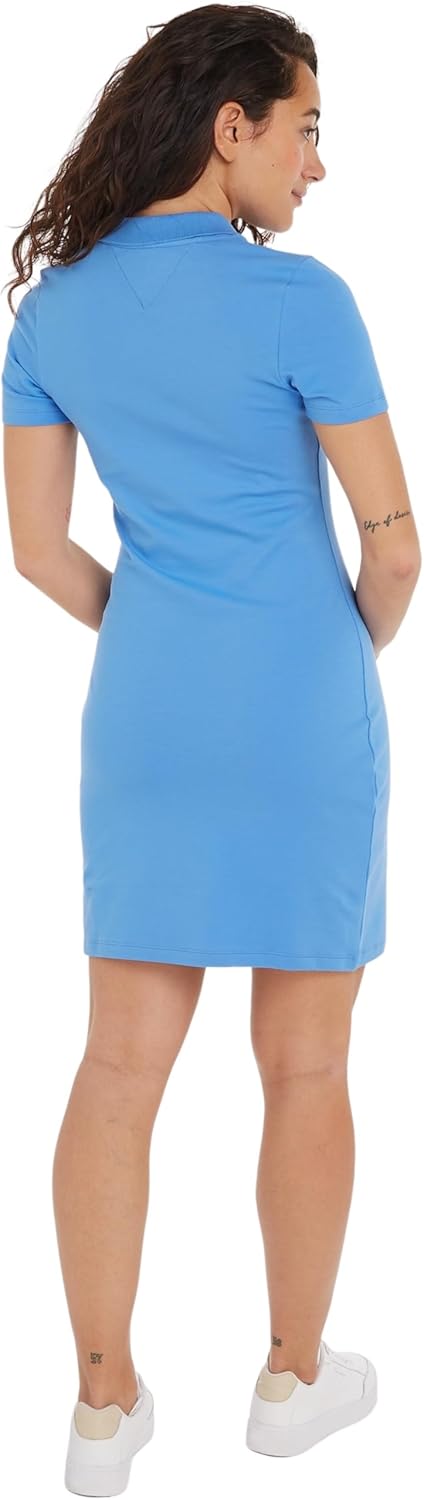 Tommy Hilfiger Damen Polokleid 1985 Slim Pique Slim Fit XXS Blau (Blue Spell), XXS Blau (Blue Spell)