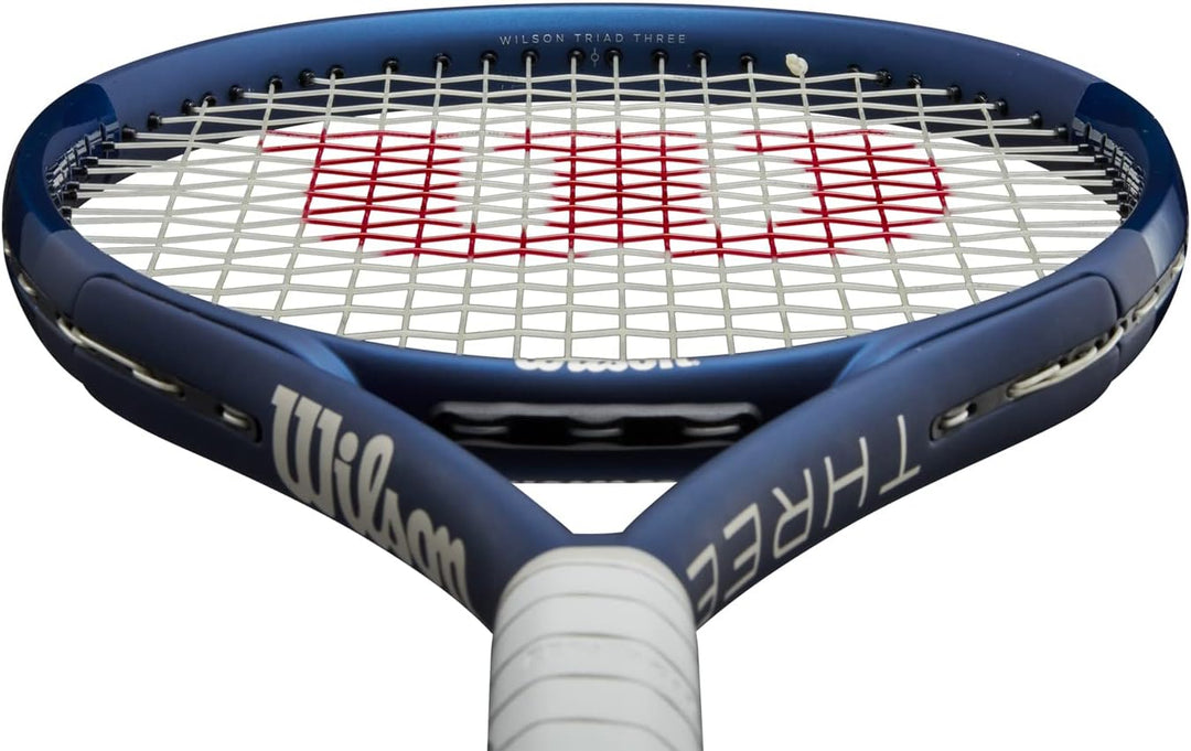 Wilson Tennisschläger Triad Three, Carbonfaser, Kopflastige Balance, 277 g 4 Blue, 4 Blue