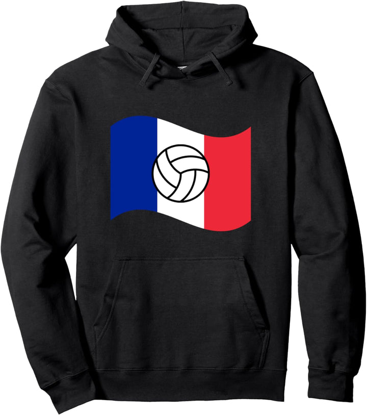Frankreich-Flaggen-Grafik Volleyball/Sport Pride Teams Fans Pullover Hoodie