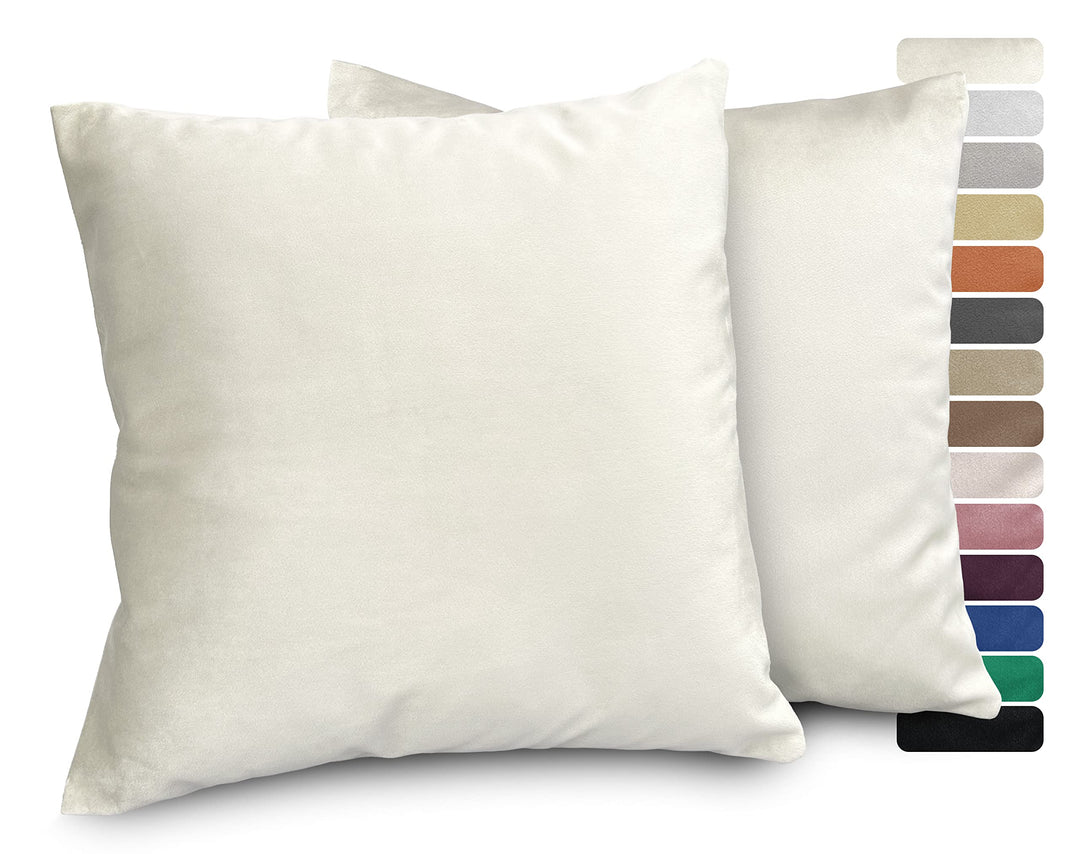 BEAUTEX Lea Samt Kissenhüllen 2er Set, Premium Kissenbezug, Sofa- und Dekokissen, Grösse und Farbe w