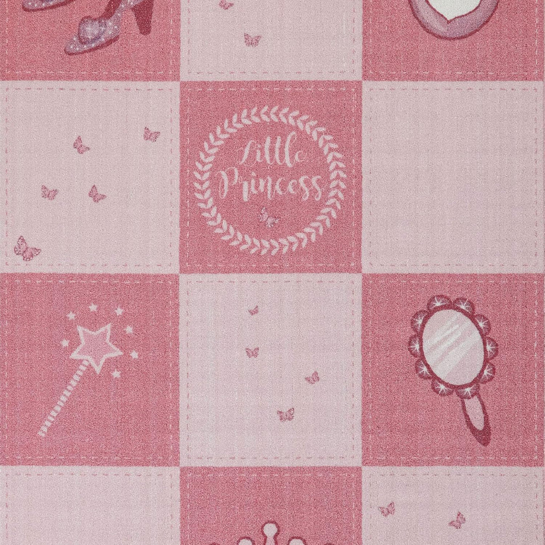 SIMPEX KinderTeppich, Prinzessin-Design, Rosa, 100 x 150 cm, Teppich für Kinder, Kinderzimmer 100 x