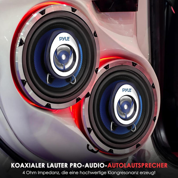 Pyle Auto Lautsprecher 3.5 Zoll 2 Wege Set 120W - Einbaulautsprecher Auto Kfz Lautsprecher kompakt m