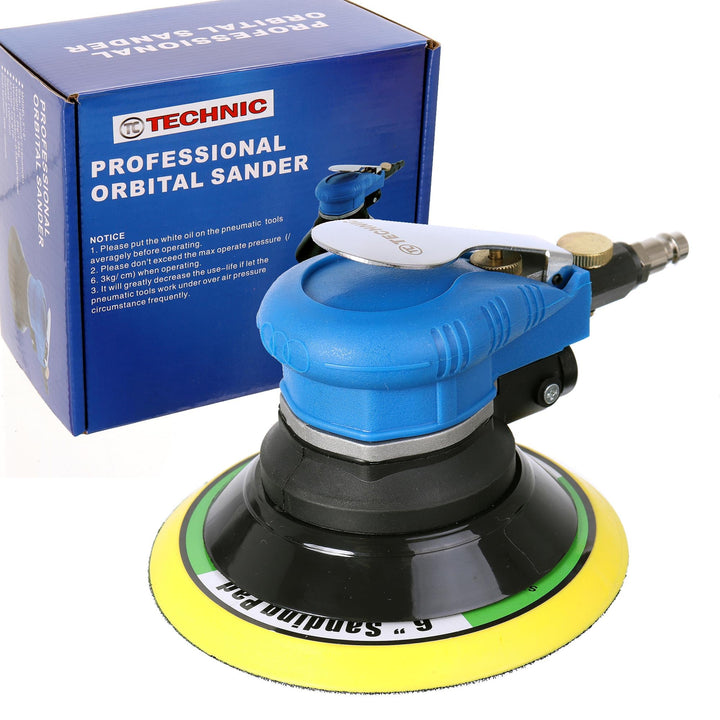 TC Technic PRO Exzenterschleifer Schwingschleifer Pneumatisch Poliermaschine 150mm Set2, Set2