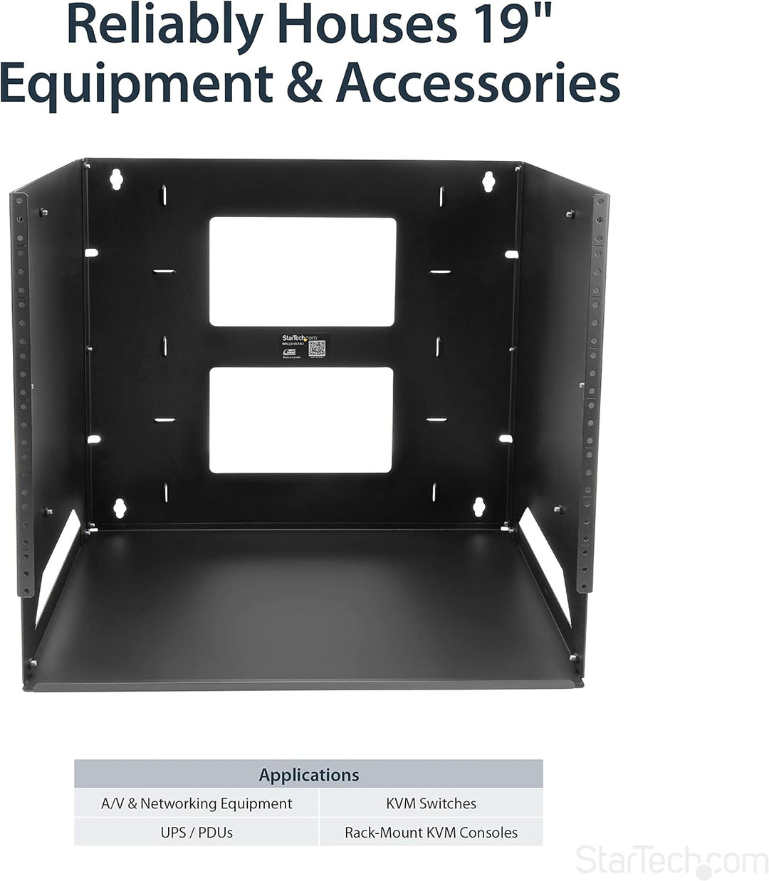 StarTech.com Wandmontage Rack mit Fachboden - Offenes Wandmontage-Rack - Open Rack - Wandmontage Rac