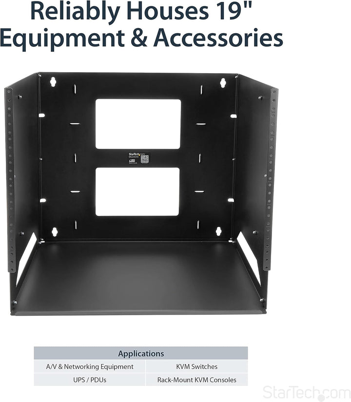 StarTech.com Wandmontage Rack mit Fachboden - Offenes Wandmontage-Rack - Open Rack - Wandmontage Rac