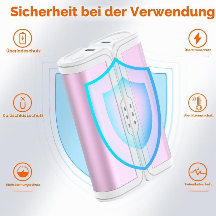Handwärmer elektrisch 2er Set, gabless Handwärmer Taschenwärmer, Handwärmer wiederverwendbar, elektr