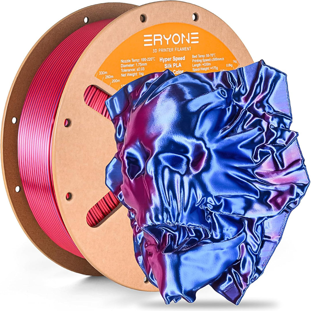 ERYONE High Speed Filament Silk Dual Color 1.75mm +/- 0.03mm, 3D Printing PLA Pro Filament Fit Most