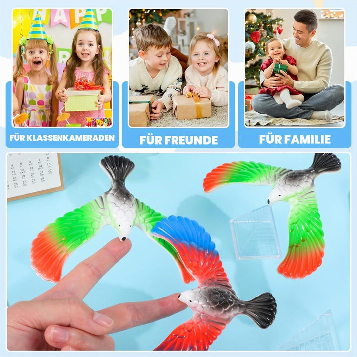 NUOBESTY 10 Stücke Schwebevogel Balance Vogel Spielzeug Balance Eagle mit Pyramidenständer Balancing