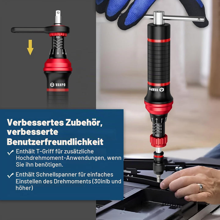 VANPO Drehmomentschraubendreher 1/4&