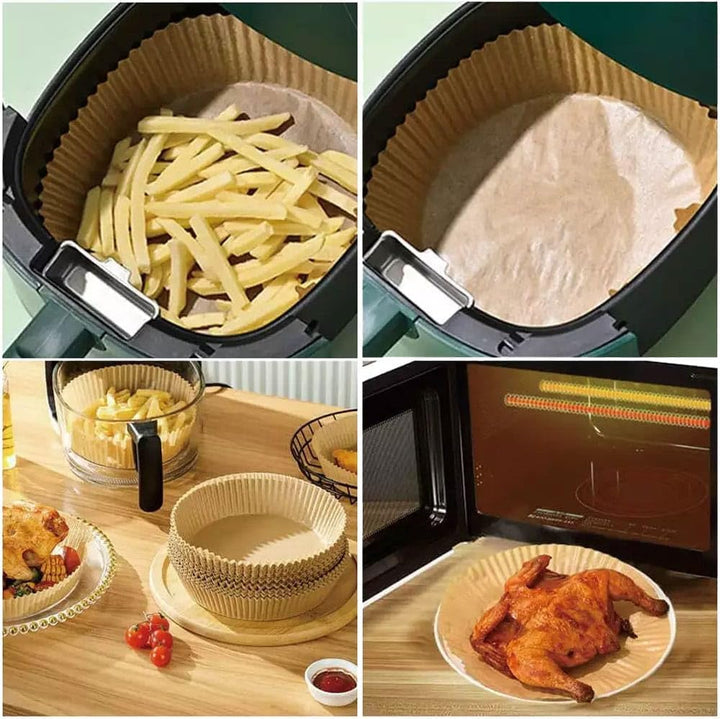 Satz mit 100 Friteuseneinsätzen aus Papier Ø20 cm KLAUSBERG KB-7605