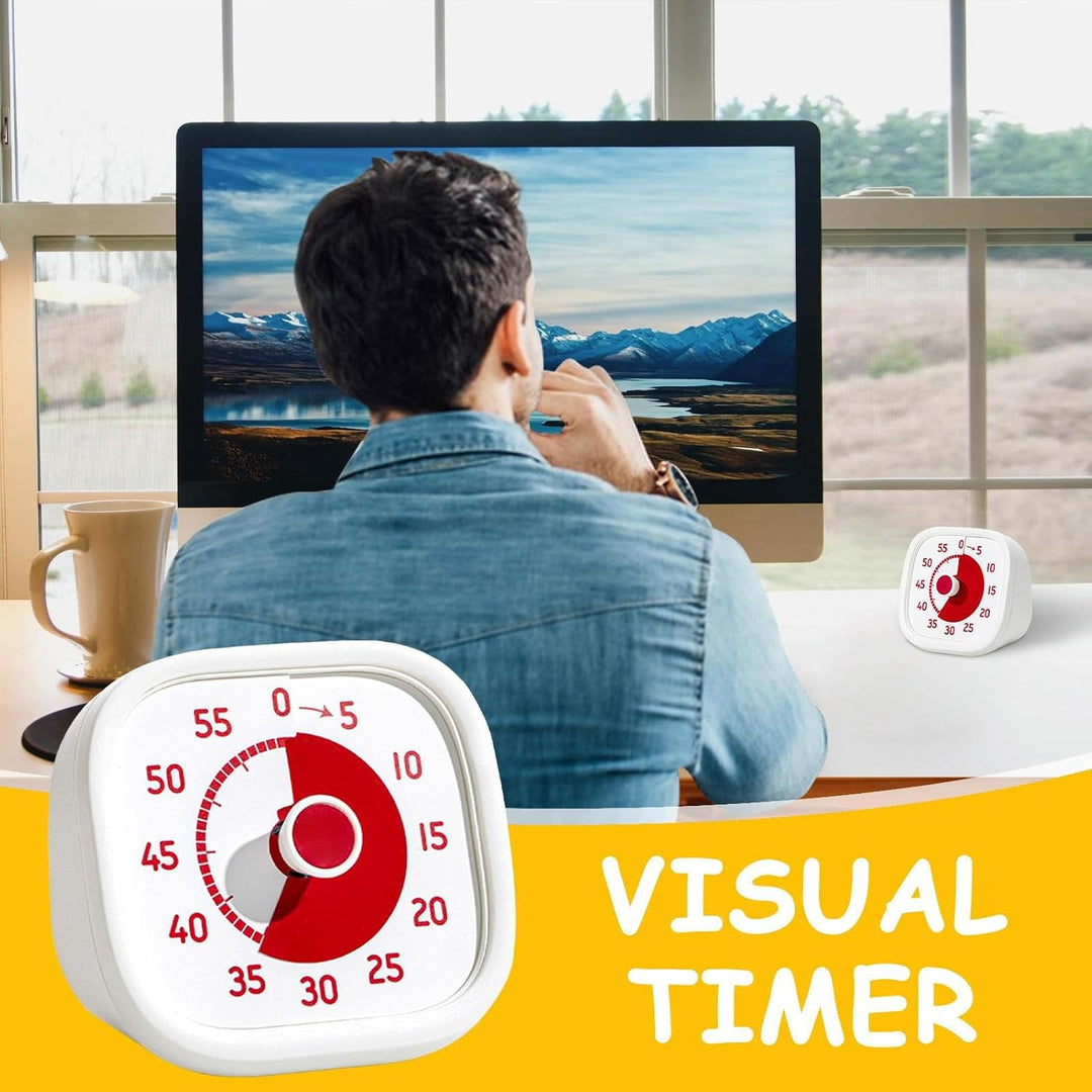 Visuelle Uhr für Kinder - Visueller Timer 60 Min. | Zeitmanagement Lernhilfe Geräuschlos Für Lehrer