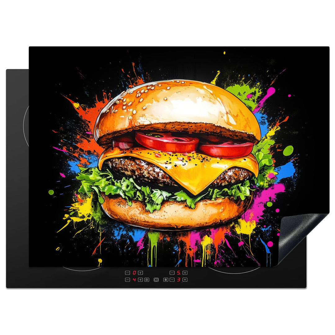 Herdabdeckplatte 70x52 cm Einteilig Herdabdeckung Abdeckplatte für Ceranfeld Abdeckung Induktionskoc