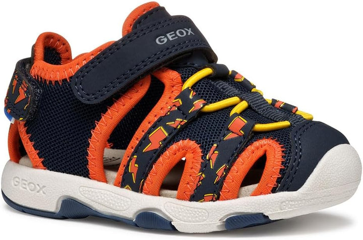 Geox Baby-Jungen Multy Boy B Sandalen, Navy Orange