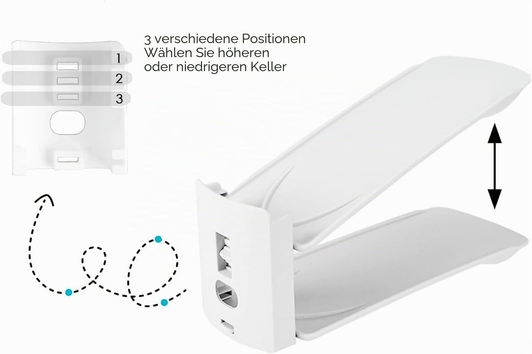 Schuhorganizer Platzsparend, rutschfest Schuhe Schrank, Schuhregal 3 Höhenverstellbar Mit Allen Arte