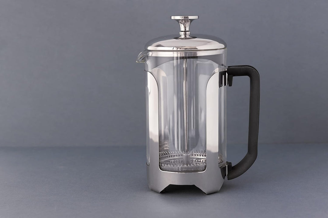 La Cafetière Roma Kaffeebereiter aus Edelstahl, 8 Tassen, silberfarben, in Geschenkverpackung, Silbe