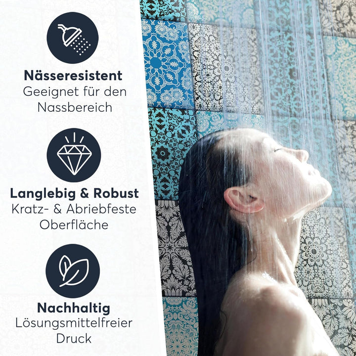 CREATISTO Klebefliesen Stickerfliesen Fliesenfolie - Klebe Folie für Wandfliesen I Klebefliesen Deko