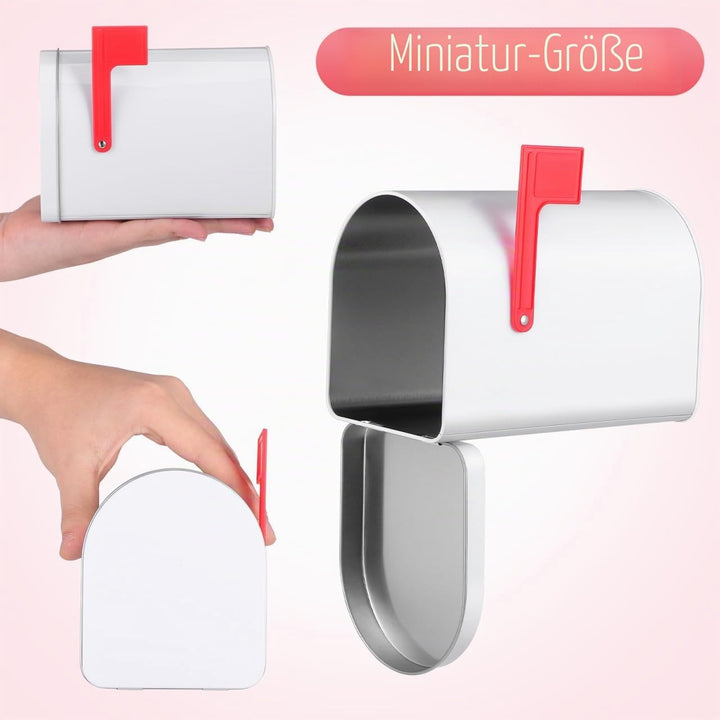 Gadpiparty Zinnplattenspeicherbox für DIY Weihnachtsbriefkasten mit Signalflaggen Dekorative Aufbewa