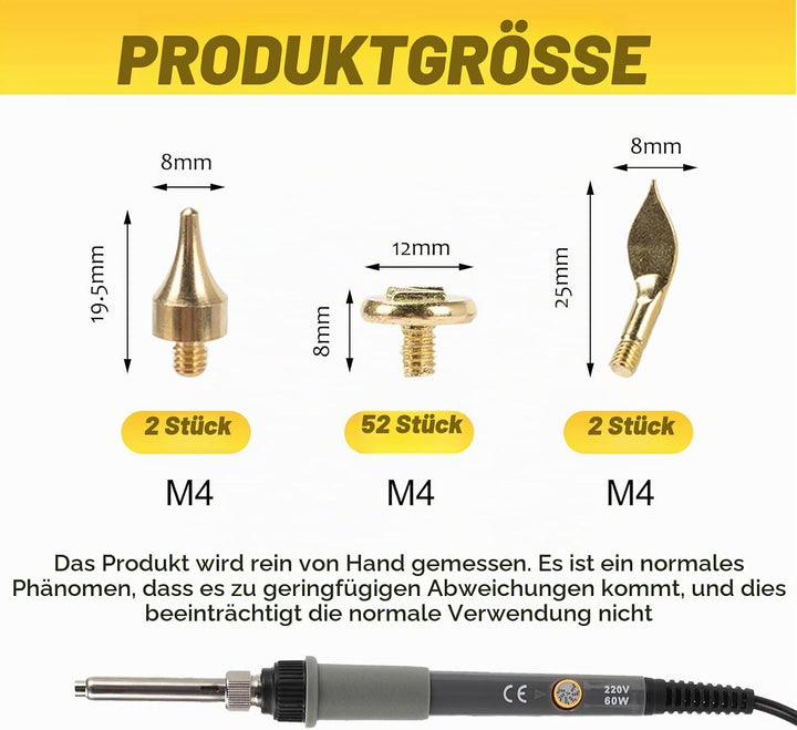 Brennstempel für Holz, Holzbrennwerkzeug mit Buchstaben, Brennstempel Alphabet, Ersatz der Lötkolben