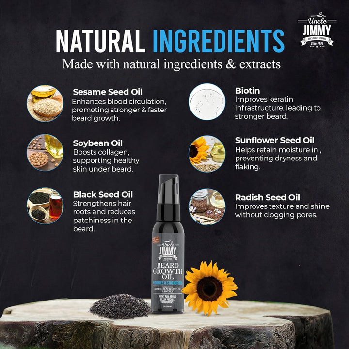 Uncle Jimmy Beard Growth Oil 59ml