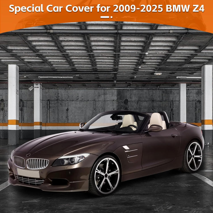 Autoabdeckung Indoor für BMW Z4 2009-2025, Stretch Soft Satin Massgeschneidert Atmungsaktiv Staubsch