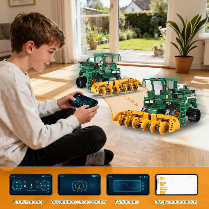 Technik Roboter Bauspielzeug für Kinder, 5 in 1 App & Fernsteuerung Programmierbares Robotic Bausatz