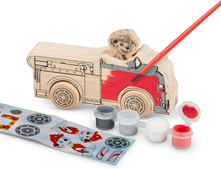 Melissa &amp; Doug Paw Patrol hölzernes Mal- und Bastelset | 3+| Fahrzeuge und Kinderspielzeug | Geschen