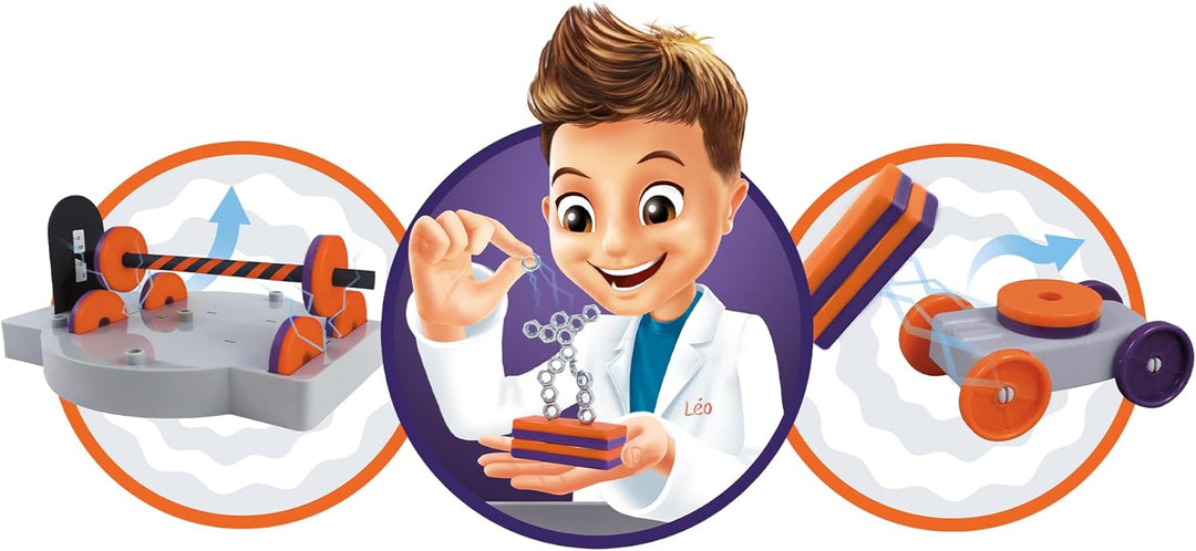 BUKI 3018 - Mini Lab – Magnete | Wissenschaftsset mit 10 Experimenten zu Magnetismus | Lernspielzeug