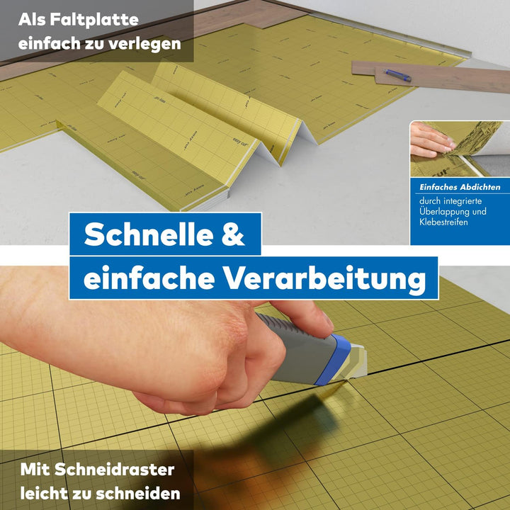 SELITFLEX 1,6 mm AquaStop - Verlegeunterlage für Parkett und Laminat mit Feuchteschutz (18 m²)