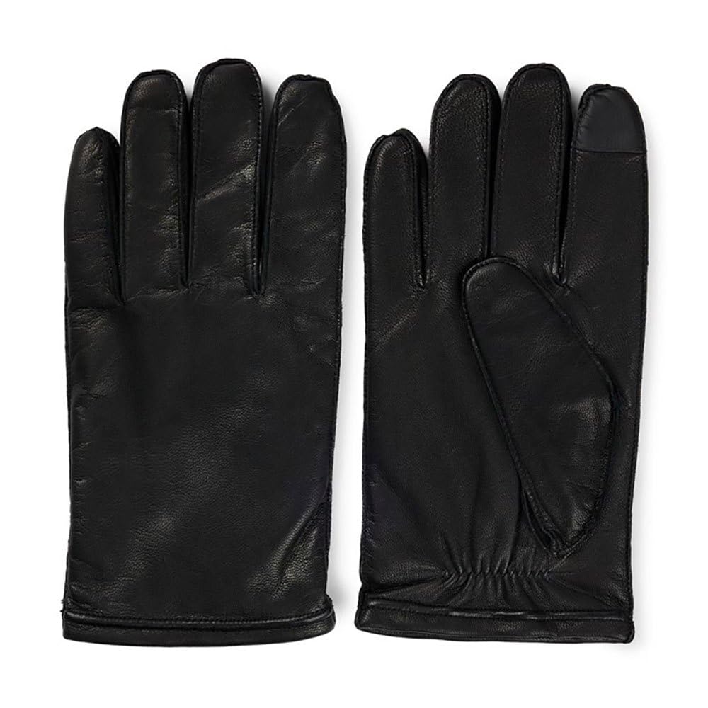 BOSS Herren Lederhandschuhe mit Futter, Kranton-ME, Black 9 Black1, 9 Black1
