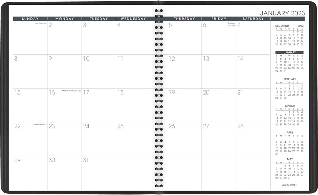 AT-A-GLANCE Monatsplaner 2023, 22,9 x 27,9 cm, gross, 15 Monate, Schwarz (7026005) 2023 Neuauflage P