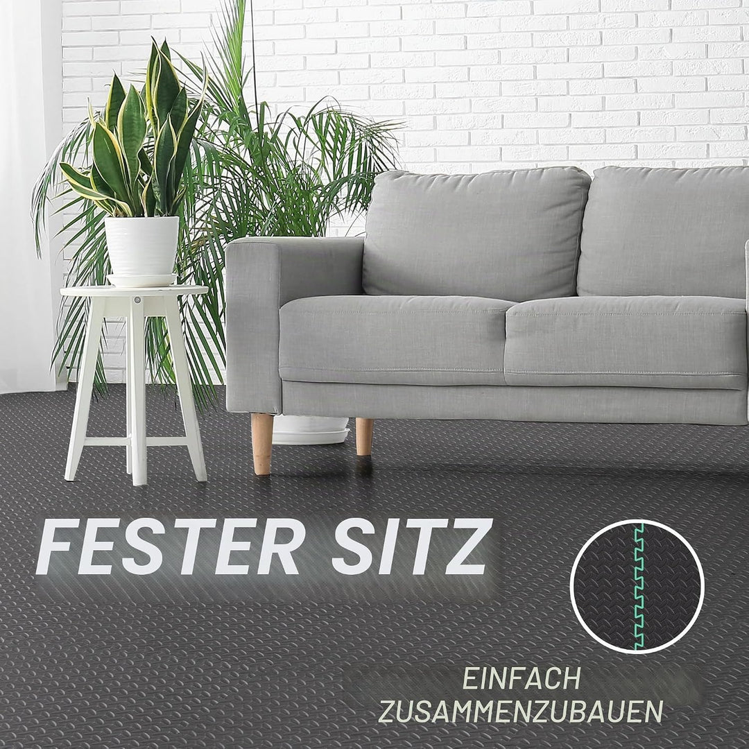 Yes4All 30x30 cm Set 12/16/36 Puzzlematte Premium Schutzmatten Bodenschutz Bodenfliesen Sportmatte G