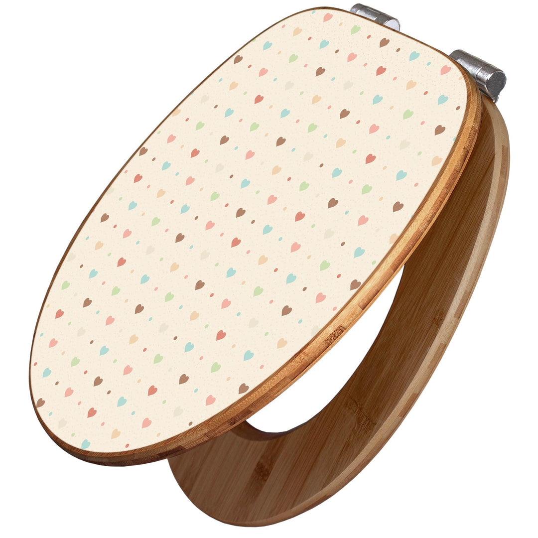 banjado Design WC Sitz Bambus Absenkautomatik 45,8x37,5cm - Toilettendeckel mit Absenkautomatik Holz