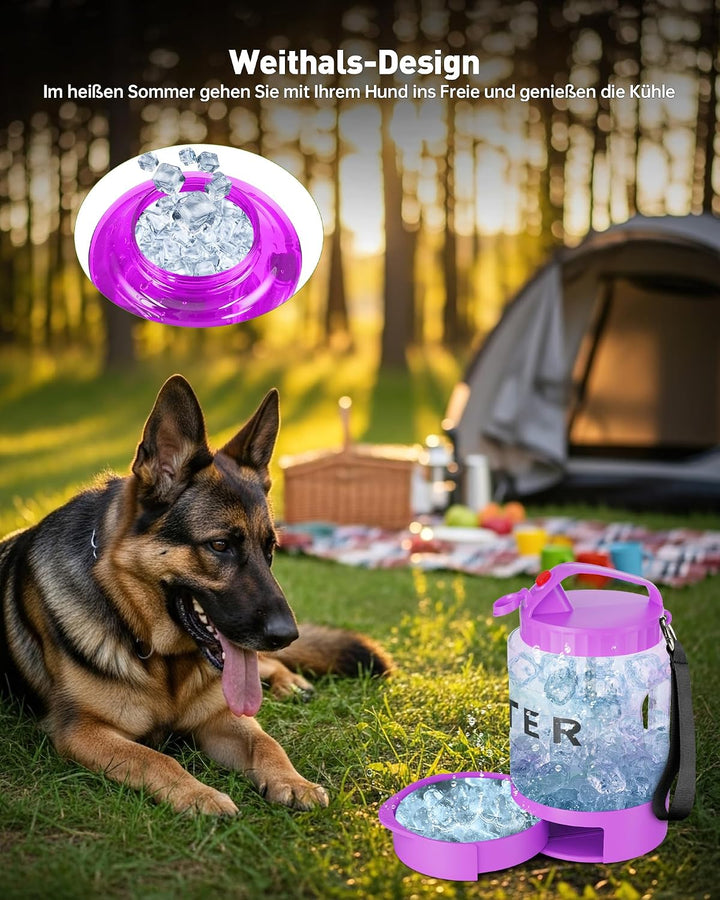 lesotc 2200 ml Trinkflasche für Hunde, Tragbare XXL extra grosse Hundetrinkflasche für unterwegs – C