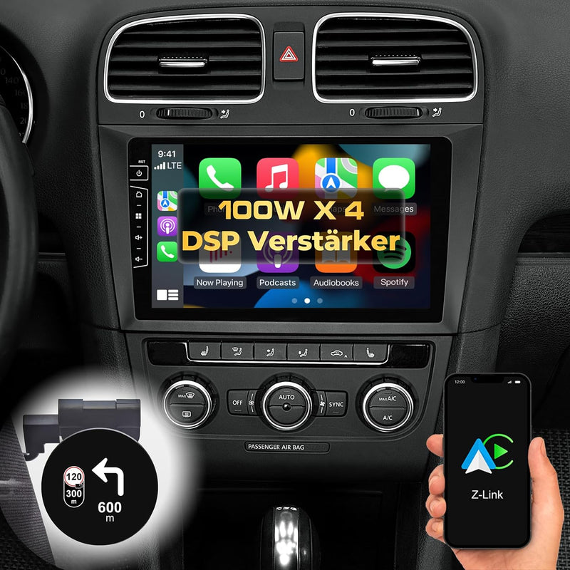 DYNAVIN Android Autoradio Navi für VW Golf 6, mit 4 * 100W DSP Verstärker | DAB+ Radio; Kompatibel m