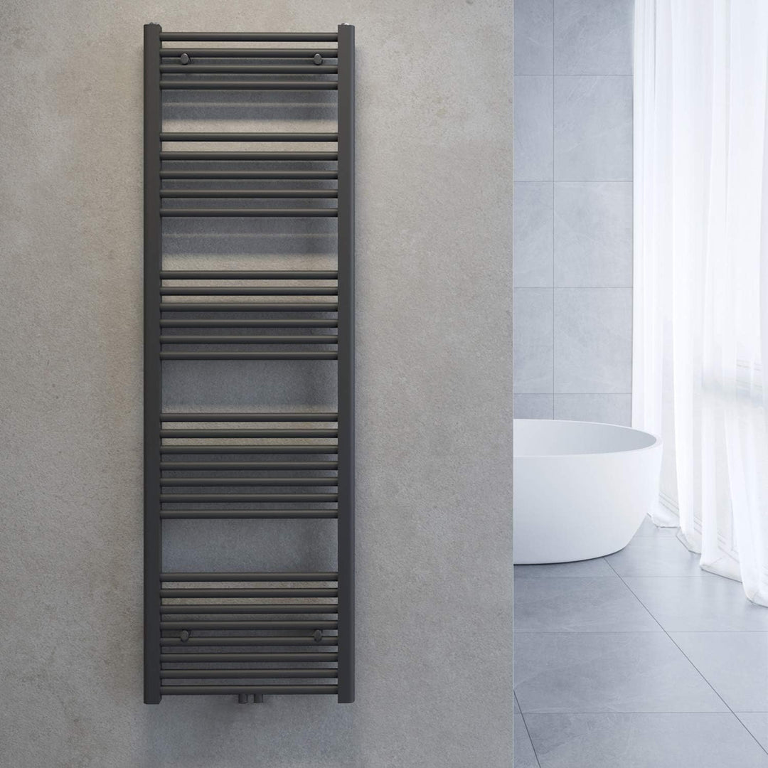 SONNI Handtuchtrockner Heizkörper Bad Mittelanschluss Handtuchwärmer Badheizkörper Anthrazit Gerade