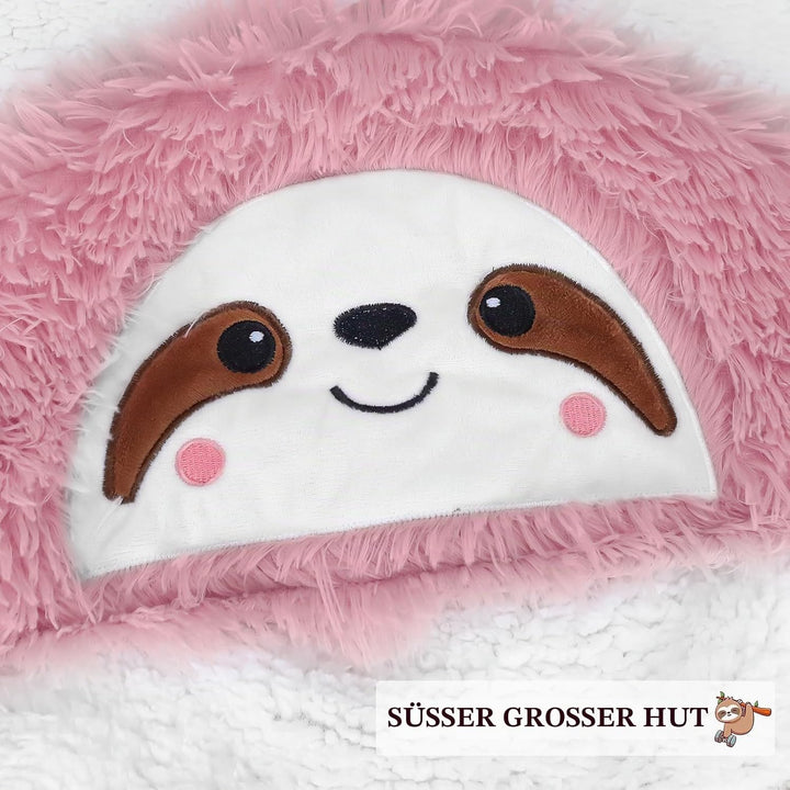 MSISILY Faultier Decke Mit Ärmeln und Kapuze, Kuscheldecke Flauschig Fleecedecke Wohndecken Warm She