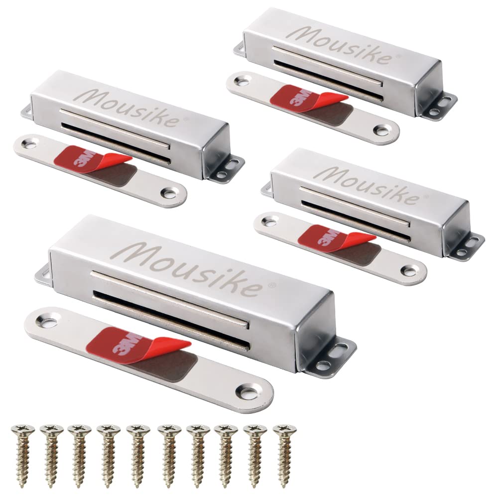 Mousike Magnetischer Türverschluss Heavy Duty 40KG Edelstahl-Türmagnete mit starkem Magnet für Küche