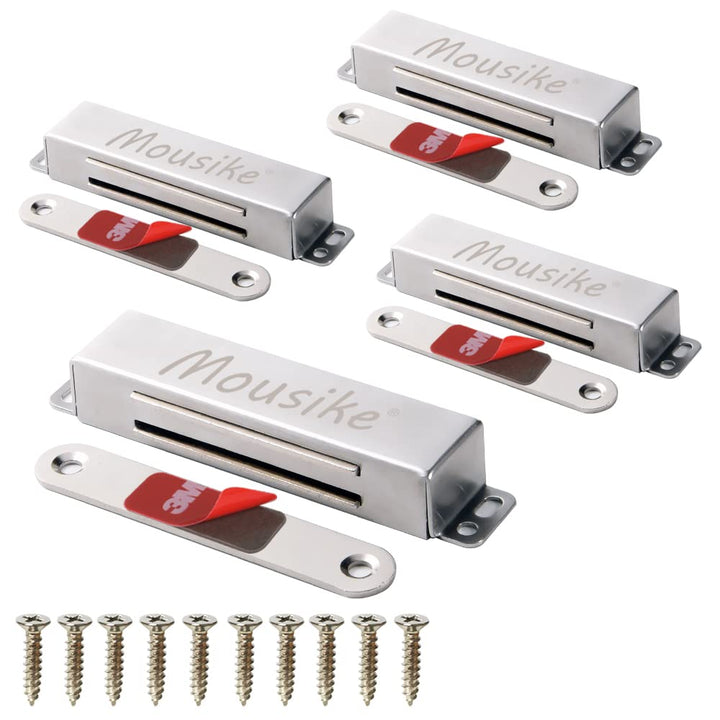 Mousike Magnetischer Türverschluss Heavy Duty 40KG Edelstahl-Türmagnete mit starkem Magnet für Küche